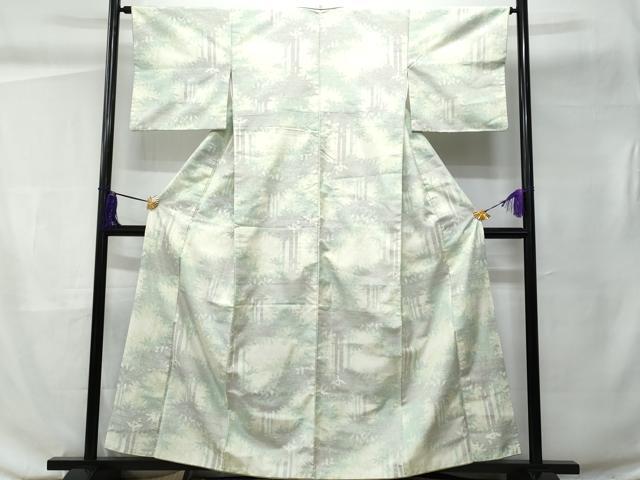 平和屋着物■上質な紬 笹竹文 正絹 逸品 CABC9130fb