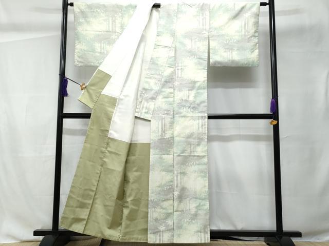 平和屋着物■上質な紬 笹竹文 正絹 逸品 CABC9130fb
