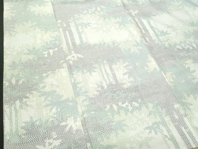 平和屋着物■上質な紬 笹竹文 正絹 逸品 CABC9130fb