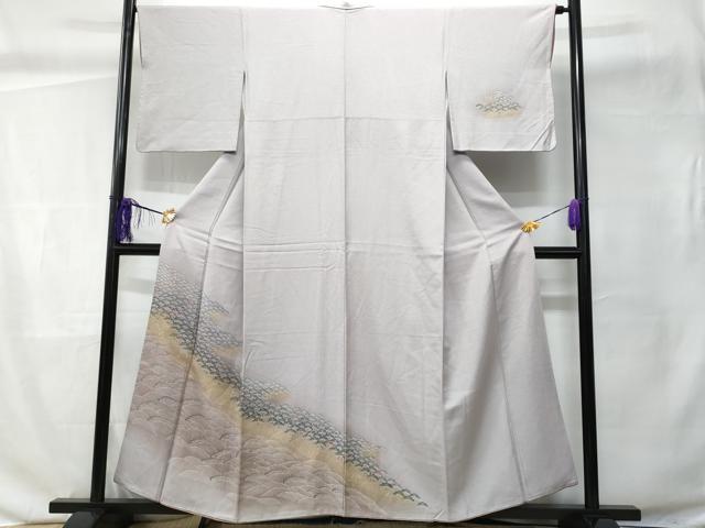平和屋着物■訪問着 立波枝松文 暈し染め 金彩 正絹 逸品 CABC9136fb