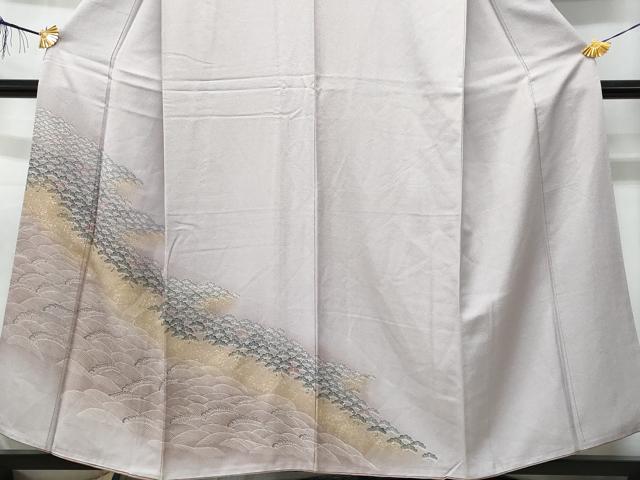 平和屋着物■訪問着 立波枝松文 暈し染め 金彩 正絹 逸品 CABC9136fb