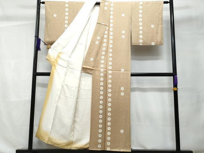 平和屋着物■上質な小紋 菊 正絹 逸品 CABC9138fb