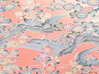 平和屋着物■訪問着 立波籬花文 暈し染め 正絹 逸品 CABC9143fb