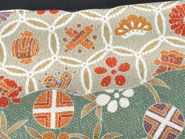 平和屋着物■豪華黒留袖 道長吉祥花文 背抜き仕立て 正絹 逸品 CABC9147fb