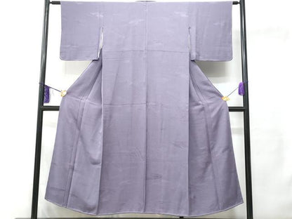 平和屋着物■上質な色無地 紗島地紋 濃鼠色 正絹 逸品 CABC9175fb
