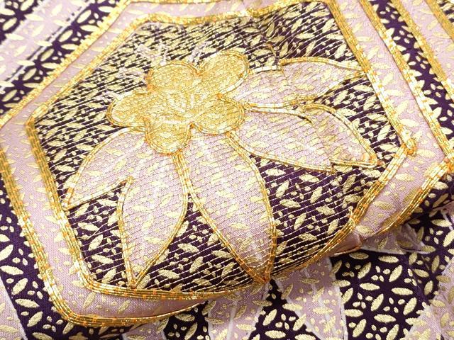 平和屋着物▼訪問着 駒刺繍 亀甲吉祥文 金彩 正絹 逸品 CABC9222th