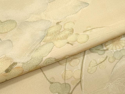 平和屋着物▼上質な小紋 地紋起こし 雲重ね花文 暈し染め 正絹 逸品 CABC9238th