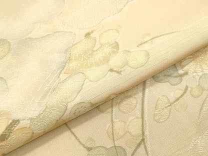平和屋着物▼上質な小紋 地紋起こし 雲重ね花文 暈し染め 正絹 逸品 CABC9238th