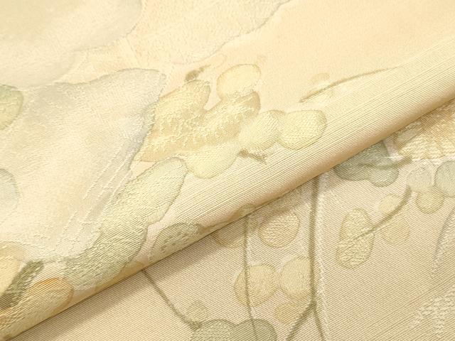 平和屋着物▼上質な小紋 地紋起こし 雲重ね花文 暈し染め 正絹 逸品 CABC9238th