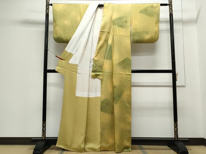 平和屋着物▼上質な小紋 地紋起こし 花尽し 暈し染め 正絹 逸品 CABC9282th