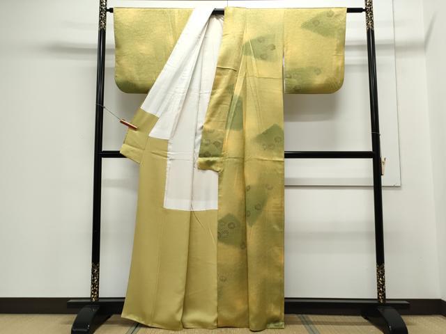 平和屋着物▼上質な小紋 地紋起こし 花尽し 暈し染め 正絹 逸品 CABC9282th