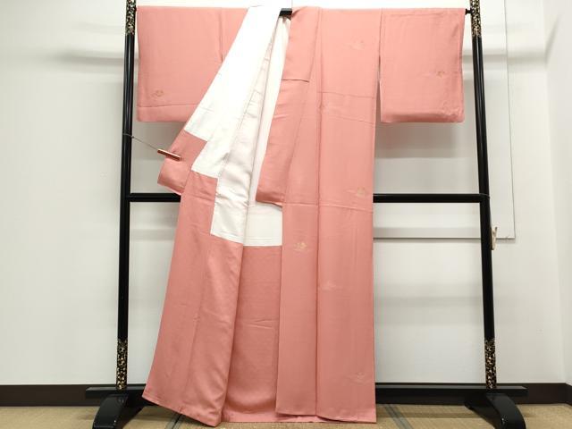 平和屋着物▼上質な小紋 寿光織 吉祥文 金銀糸 正絹 逸品 CABC9290th