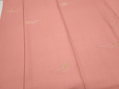 平和屋着物▼上質な小紋 寿光織 吉祥文 金銀糸 正絹 逸品 CABC9290th