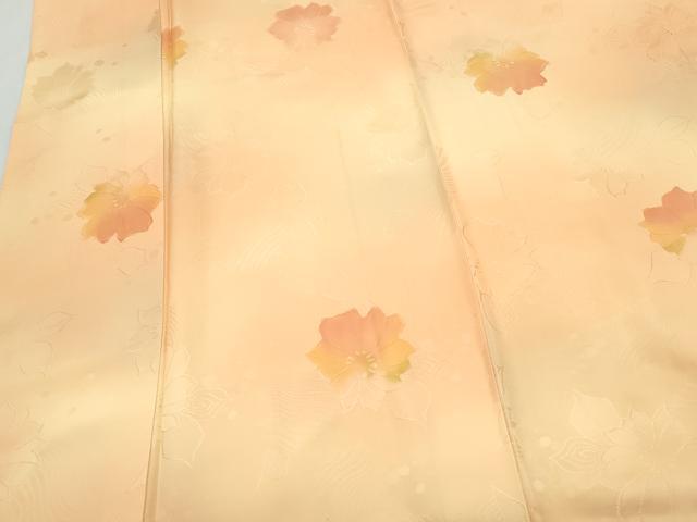 平和屋着物▼上質な小紋 地紋起こし 舞花文 暈し染め 正絹 逸品 CABC9358th