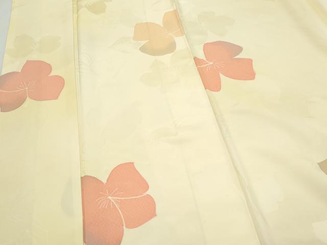 平和屋着物▼上質な小紋 地紋起こし 草花文 正絹 逸品 CABC9359th