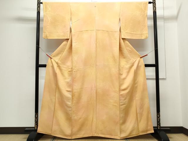 平和屋着物▼上質な小紋 枝花地紋 暈し染め 正絹 逸品 CABC9423th