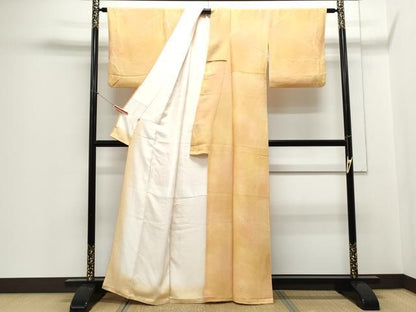 平和屋着物▼上質な小紋 枝花地紋 暈し染め 正絹 逸品 CABC9423th