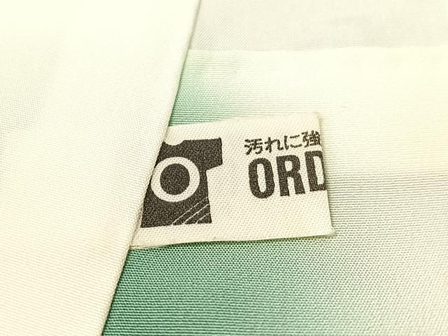 平和屋着物●上質な小紋 総刺繍 扇面花蝶文 金糸 正絹 逸品 CABC9604vp