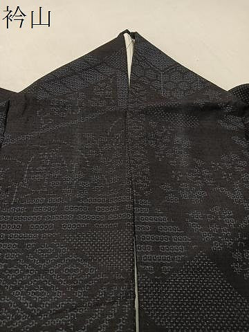 平和屋着物●結城紬 100亀甲 吉祥花文 正絹 逸品 CABC9608vp
