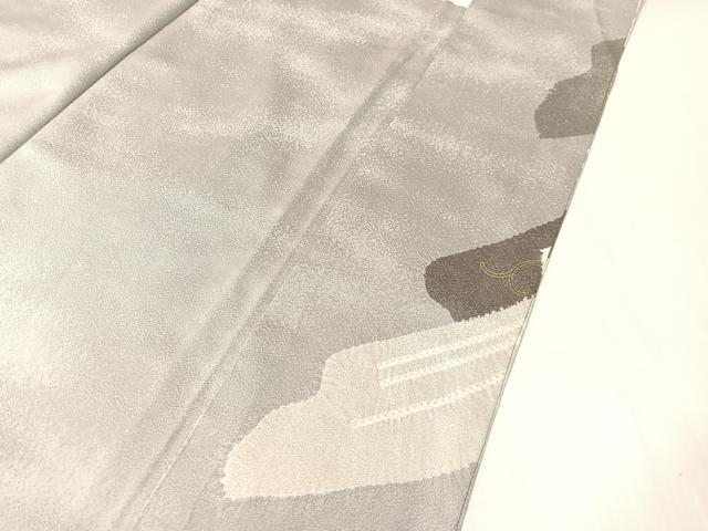 平和屋着物●訪問着 駒刺繍 絞り 正倉院花唐草文 金彩 正絹 逸品 CABC9611vp