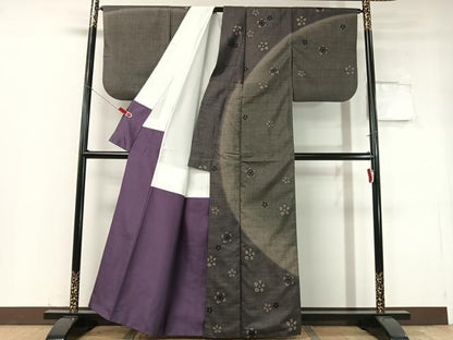 平和屋着物●訪問着 本場大島紬 9マルキ 舞桜 正絹 逸品 CABC9614vp
