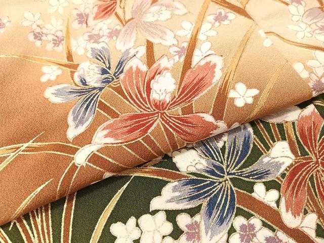 平和屋着物●訪問着 草花文 暈し染め 金彩 正絹 逸品 CABC9615vp
