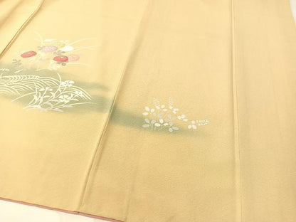 平和屋着物●訪問着 立波花文 暈し染め 金彩 ロング丈 正絹 逸品 CABC9617vp
