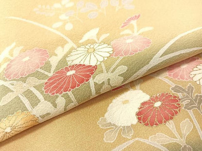 平和屋着物●訪問着 立波花文 暈し染め 金彩 ロング丈 正絹 逸品 CABC9617vp