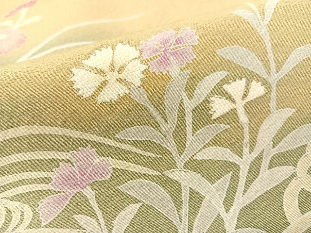平和屋着物●訪問着 立波花文 暈し染め 金彩 ロング丈 正絹 逸品 CABC9617vp