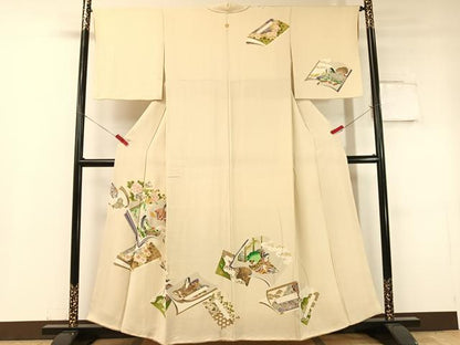 平和屋着物●訪問着 十二単 金彩 鬼しぼ縮緬 正絹 逸品 CABC9618vp