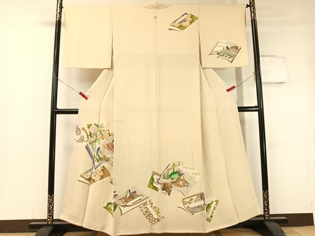 平和屋着物●訪問着 十二単 金彩 鬼しぼ縮緬 正絹 逸品 CABC9618vp