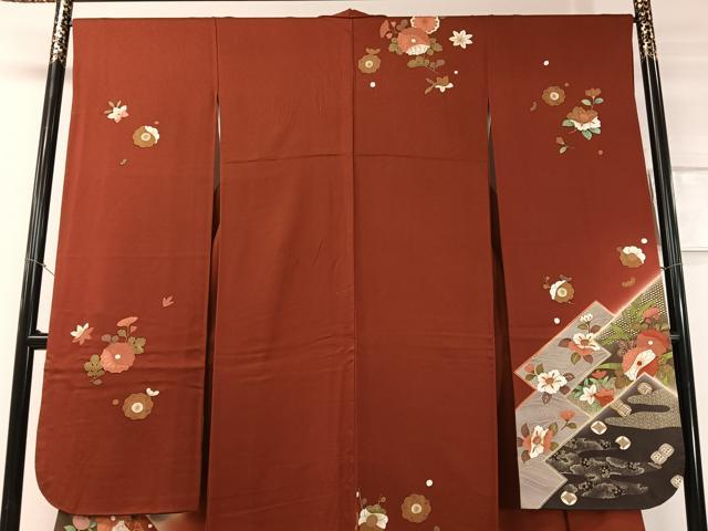 平和屋着物●豪華振袖 駒刺繍 松皮菱流水花文 暈し染め 金彩 正絹 逸品 CABC9622vp