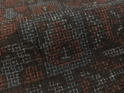 平和屋着物●結城紬 80亀甲 幾何学文様 正絹 逸品 CABC9623vp