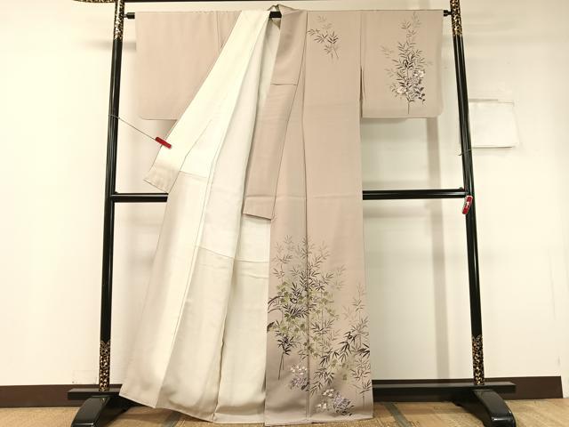 平和屋着物●訪問着 作家物 笹竹紫陽花文 正絹 逸品 CABC9626vp
