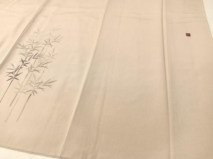 平和屋着物●訪問着 作家物 笹竹紫陽花文 正絹 逸品 CABC9626vp