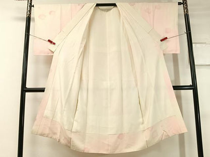 平和屋着物●長襦袢 袷 舞梅文 暈し染め 正絹 逸品 CABC9630vp