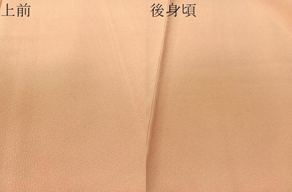平和屋着物●上質な色無地 珊瑚色 正絹 逸品 CABC9631vp