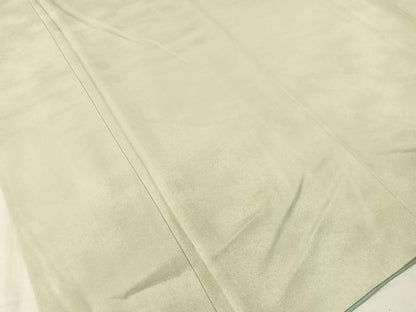 平和屋着物●上質な色無地 霞地紋 白緑色 ロング丈 正絹 逸品 CABC9633vp