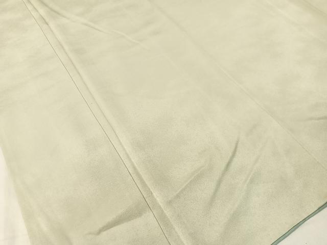 平和屋着物●上質な色無地 霞地紋 白緑色 ロング丈 正絹 逸品 CABC9633vp