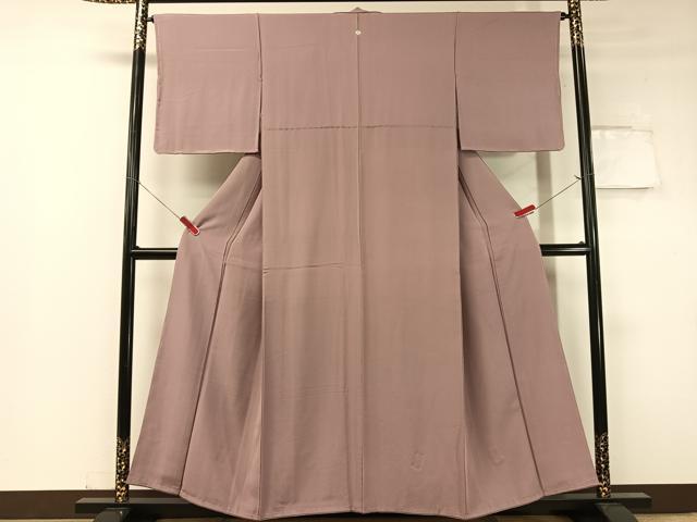 平和屋着物●上質な色無地 梅鼠色 正絹 逸品 未使用 CABC9636vp