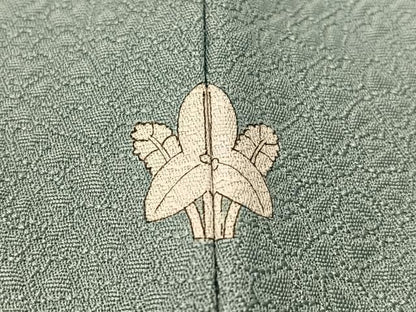 平和屋着物●上質な色無地 舞花地紋 浅縹色 正絹 逸品 CABC9637vp