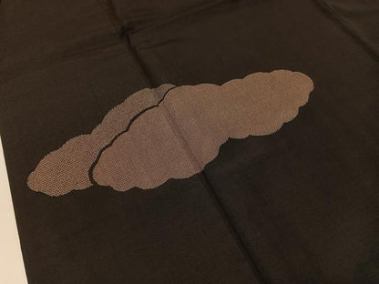 平和屋着物●本場大島紬 訪問着 9マルキ 地空き 雲重ね 正絹 逸品 CABC9638vp