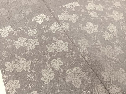 平和屋着物●訪問着 お召地 葡萄蔦の葉横段文 正絹 逸品 未使用 CABC9641vp