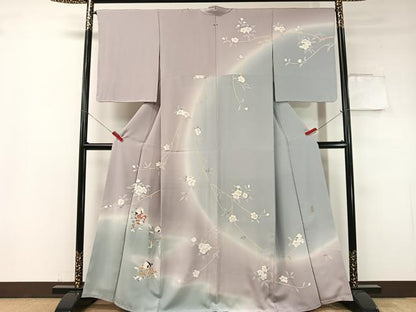 平和屋着物●訪問着 友禅 作家物 手描き 童子遊び 暈し染め 正絹 逸品 未使用 CABC9642vp