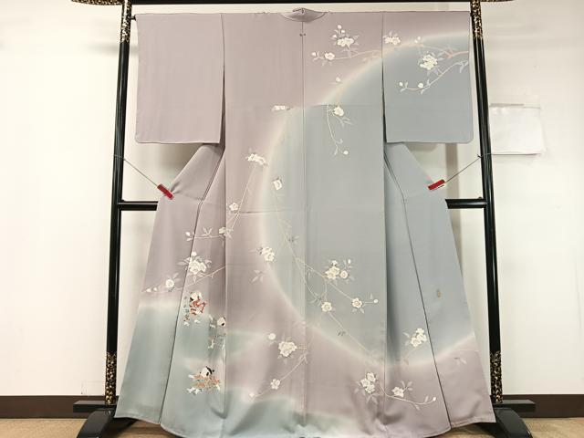 平和屋着物●訪問着 友禅 作家物 手描き 童子遊び 暈し染め 正絹 逸品 未使用 CABC9642vp