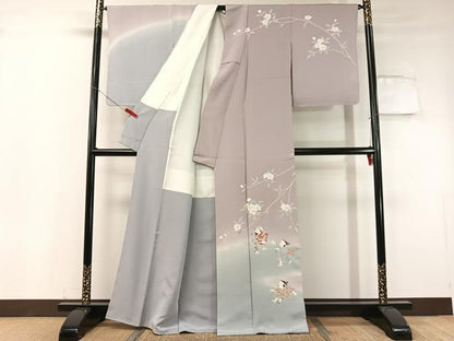 平和屋着物●訪問着 友禅 作家物 手描き 童子遊び 暈し染め 正絹 逸品 未使用 CABC9642vp