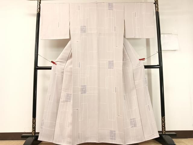 平和屋着物●上質な小紋 お召縮緬 ろうけつ染め 吉祥文様 正絹 逸品 未使用 CABC9643vp