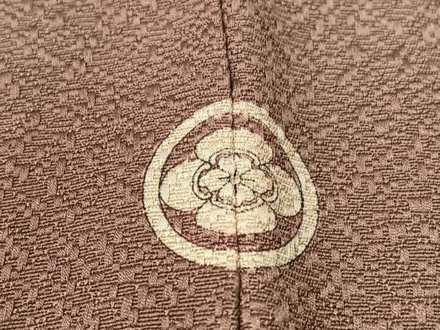 平和屋着物●京加賀友禅 百貫達雄監修 色無地 紋意匠 銀煤竹色 正絹 逸品 CABC9644vp