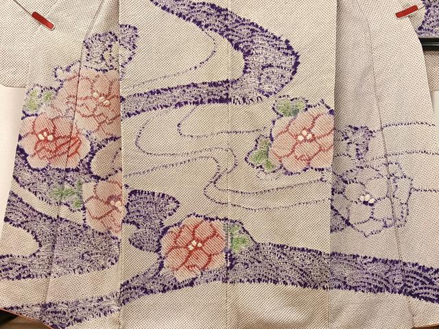 平和屋着物●豪華振袖 総絞り 流水花文 正絹 逸品 CABC9646vp