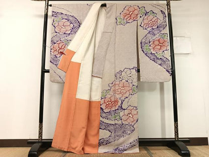 平和屋着物●豪華振袖 総絞り 流水花文 正絹 逸品 CABC9646vp